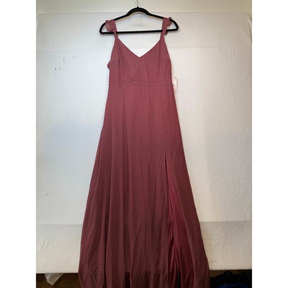 Birdy Grey Doris Chiffon Dress, Rosewood, Large, Wedding, Bridesmaid New! - Picture 3 of 8